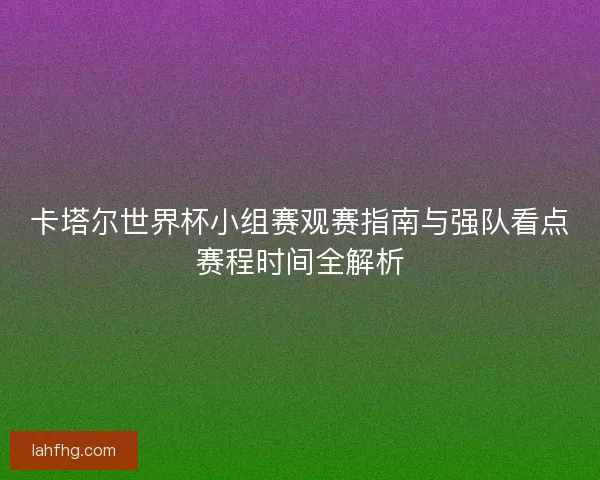 卡塔尔世界杯小组赛观赛指南与强队看点赛程时间全解析